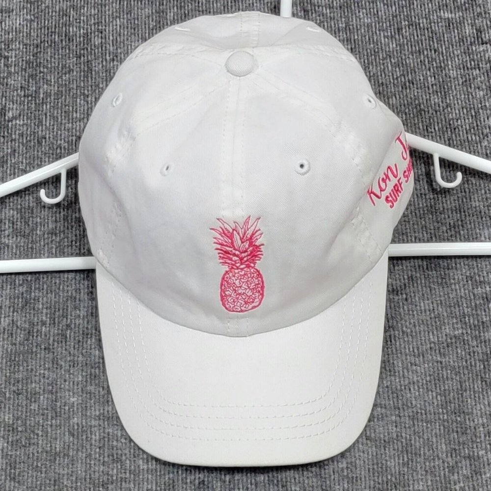 Ron Jon Surf Shop Hat Mens One Size White Pineapple Clearwater Beach FL Cap